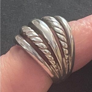 Milor Sterling Silver Braided Women's Ring - size 6.5